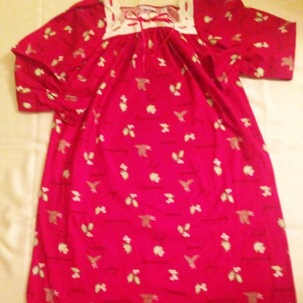 Gown Christmas womens new size S erika taylor intimates cotton flannel